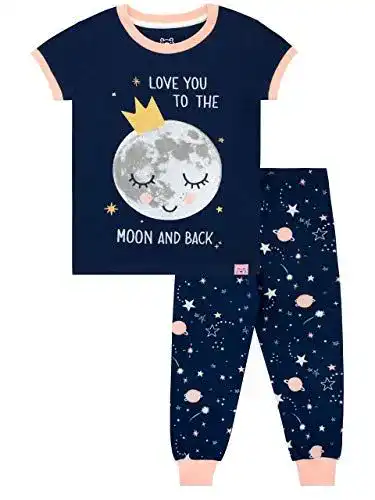 Harry Bear Mädchen Schlafanzug Mond Slim Fit für Kinder