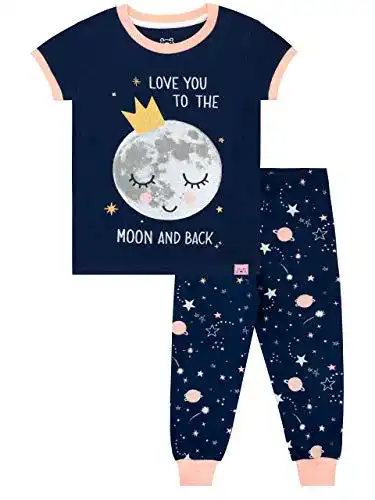 Harry Bear Mädchen Schlafanzug Mond Slim Fit für Kinder