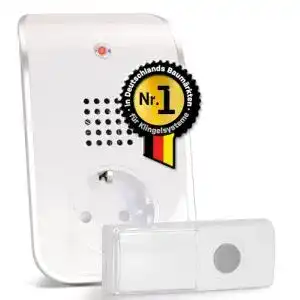 Heidemann Funkklingel Set HX Curve Erweiterbare Funkklingel mit Steckdosenanschluss