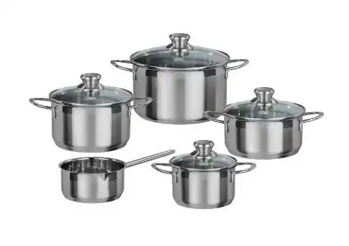 GSW 813259 Mirage Topf-Set 9-teilig aus Edelstahl
