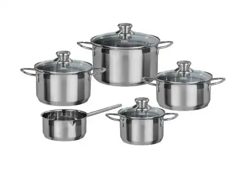 GSW 813259 Mirage Topf-Set 9-teilig aus Edelstahl
