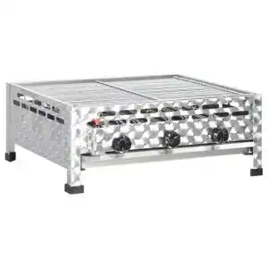 Gasbräter Vidaxl vidXL Gastro-Gasgrill mit 3 Flammen aus Edelstahl