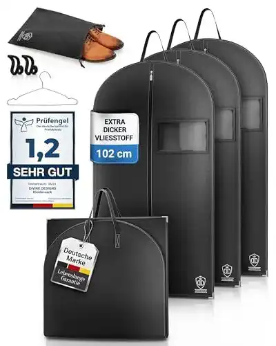Kleidersack Set für 3 Anzüge mit Schuhbeutel und Zubehör