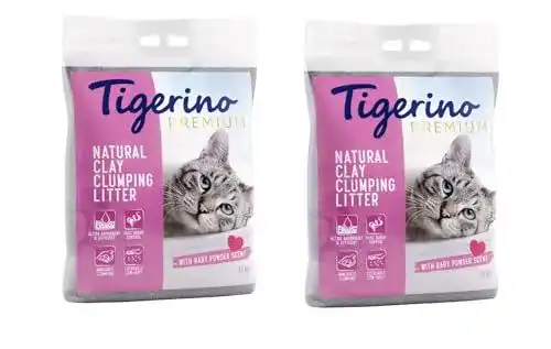 Katzenstreu Tigerino Doppelpack Canada, Babypuder 2x12kg