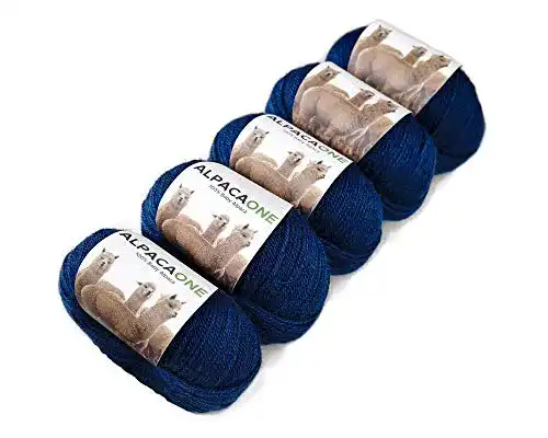 Alpakawolle 5-Pack aus 100% Baby Alpaka in Petrolblau