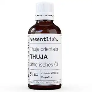 Thuja-Urtinktur und ätherisches Thuja Öl – 100% naturrein aus 50ml Glasflasche