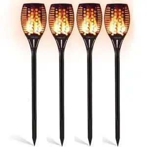 Solar Fackeln für den Außenbereich – 4er Set mit 96 LED Lampen