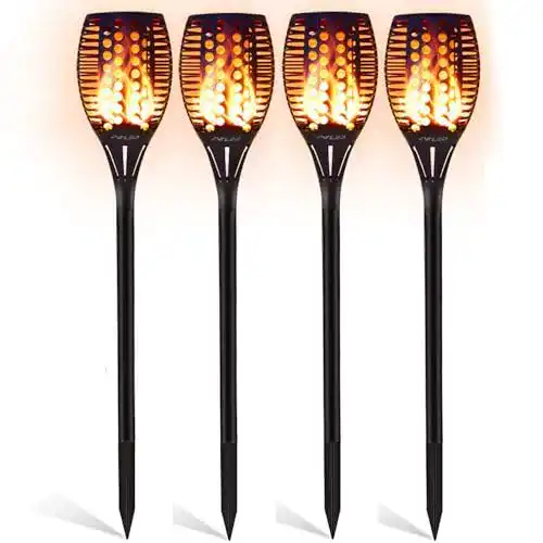 Solar Fackeln für den Außenbereich – 4er Set mit 96 LED Lampen