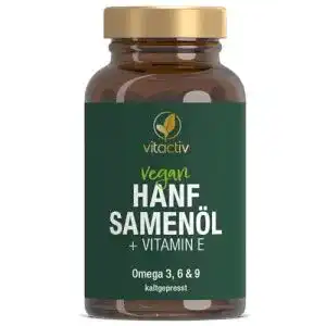 Hanföl-Kapseln Vitactiv Natural Nutrition mit Hanfsamenöl und Vitamin E