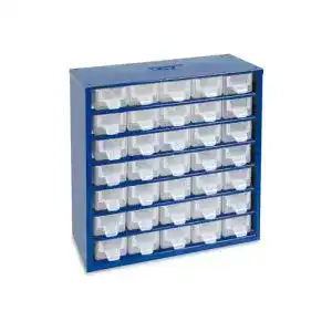 Kleinteilemagazin Tayg mit 35 Schubladen aus Metall, stapelbar