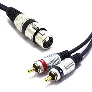 XLR-Kabel Vitalco XLR Buchse auf 2x Cinch Stereo Kabel 3m