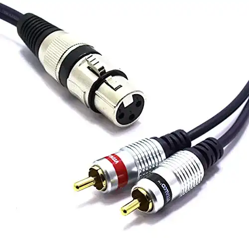 XLR-Kabel Vitalco XLR Buchse auf 2x Cinch Stereo Kabel 3m