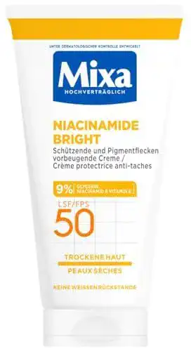 Mixa Gesichtscreme mit LSF 50 zum Schutz vor Pigmentflecken