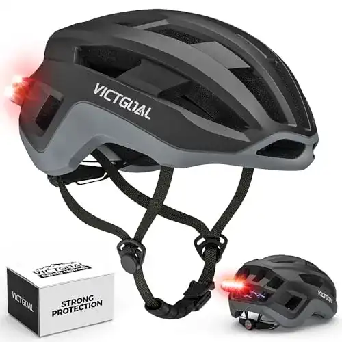 Rennradhelm für Damen und Herren mit Magnetischem Rücklicht und Verstellbarem System