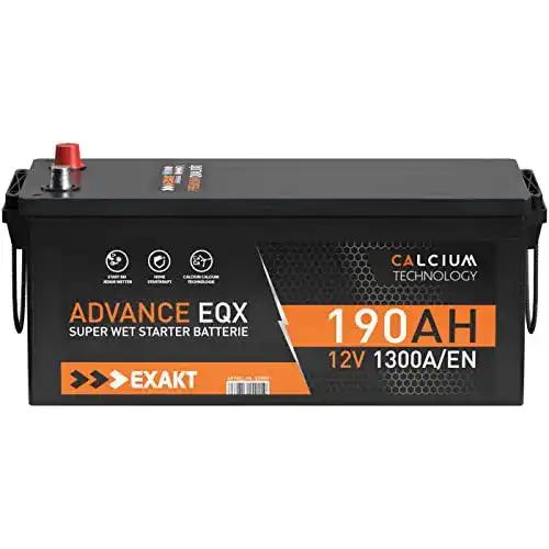 Lkw-Batterie Exakt 190Ah 12V 1300A/EN – Ersatz für 180Ah, 170Ah, 155Ah