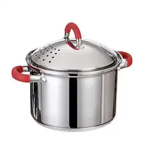 Kochtopf 5 Liter Gräwe Nudel-Kochtopf 22 cm Edelstahl mit Ausgieß-Deckel