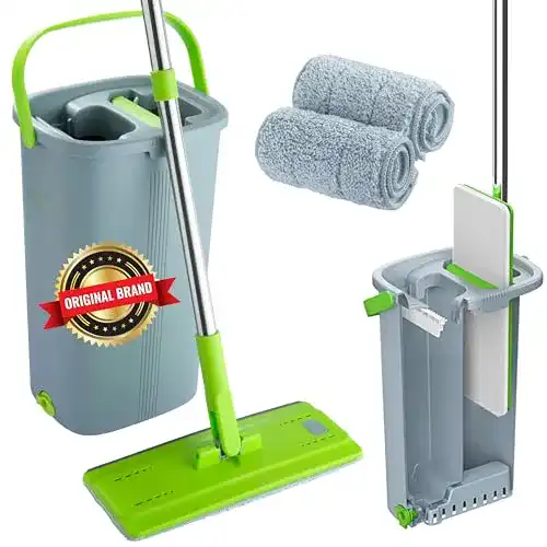 Bodenwischer Easy Gleam Set mit Wischmopp und Eimer