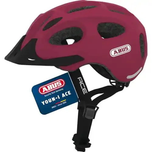 Abus Youn-i Ace Fahrradhelm für Erwachsene in Rot