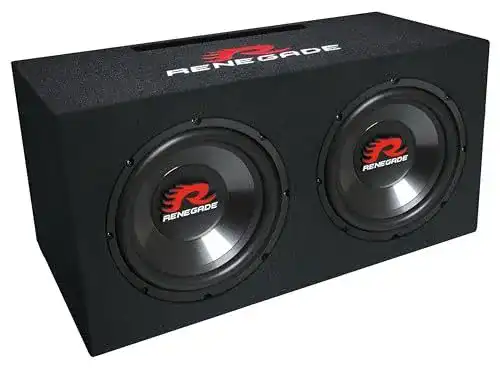 1000 Watt Subwoofer Renegade RXV1002 mit 2×25 cm Treibern