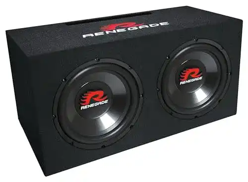 1000 Watt Subwoofer Renegade RXV1002 mit 2×25 cm Treibern