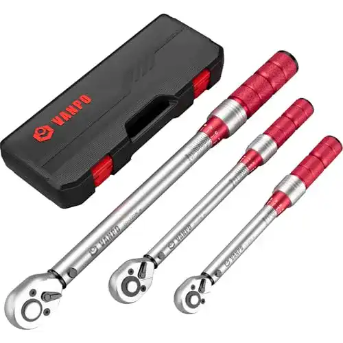 Vanpo Drehmomentschlüssel Set 1/4″, 3/8″ und 1/2″ mit 3% Genauigkeit