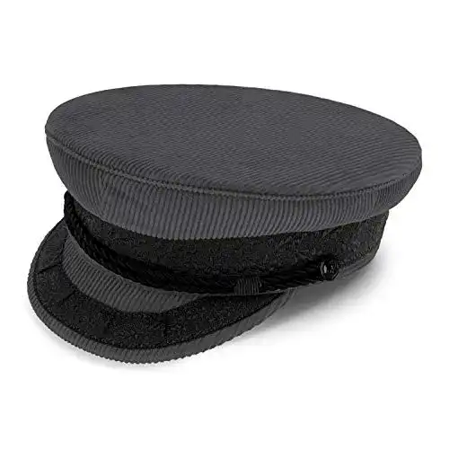 Prinz-Heinrich-Mütze fiebig Original Cord Maritime Schiffermütze
