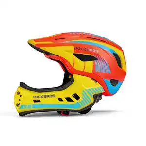 Fullface Helm Rockbros Kinderhelm für Fahrrad mit abnehmbarem Kinnschutz