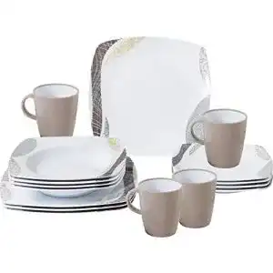Melamin-Geschirr BRUNNER Campinggeschirr Set (16-teilig)