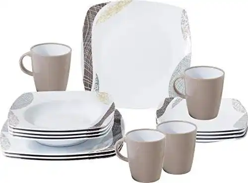 Melamin-Geschirr BRUNNER Campinggeschirr Set (16-teilig)