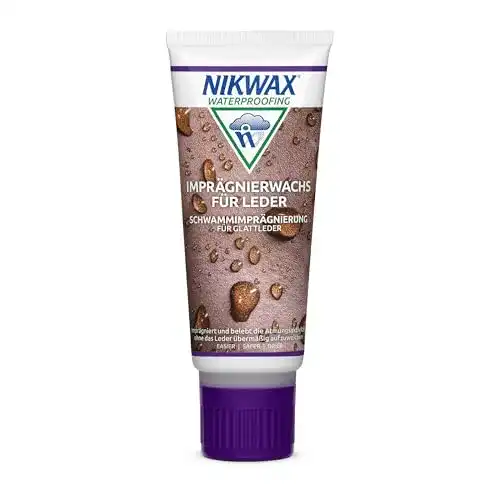 Nikwax Imprägnierwachs für Leder 100ml, farblos, mit Schwammapplikator