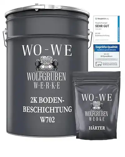 Garagenbodenbeschichtung WO-WE 2K Epoxidharz in Kieselgrau
