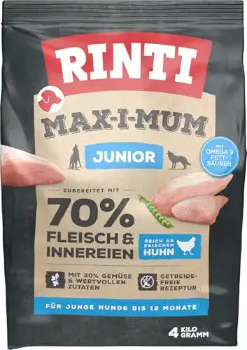 Rinti Hundefutter MAX-I-MUM Junior Huhn 4kg für Welpen