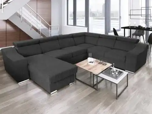 Ecksofa mit Schlaffunktion und Bettkasten von All4All