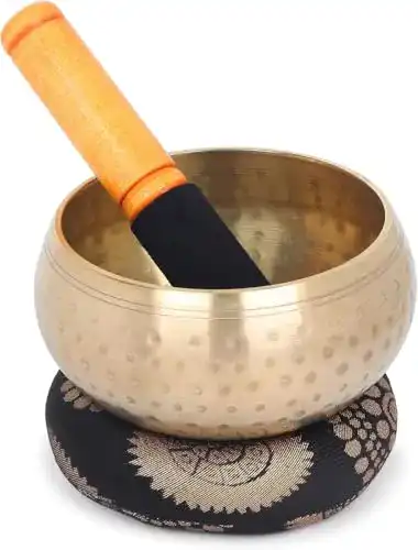 Tibetische Klangschale Zap Impex, 11,4 cm Set mit Schlägel und Kissen