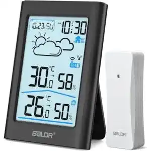 Baldr Wetterstation mit Außensensor und DCF-Funkuhr
