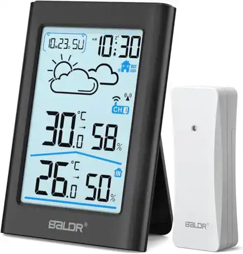 Baldr Wetterstation mit Außensensor und DCF-Funkuhr