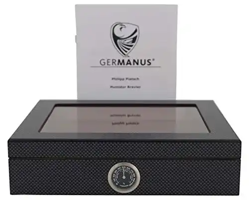 Humidor Germanus Mensalla für 30 Zigarren in Carbonoptik
