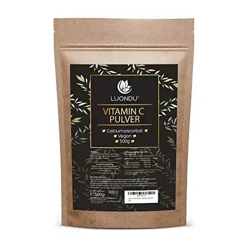 Vitamin C Pulver Luondu hochdosiert 500g – vegan und magenschonend
