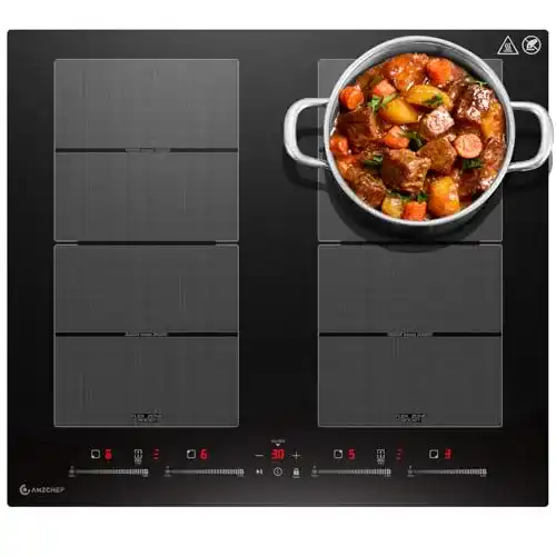 Induktionskochfeld 60 cm von Amzchef mit zwei Flexzonen