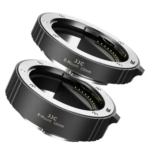 Makro-Zwischenringe JJC Autofokus Set 10mm und 16mm für Sony E Mount