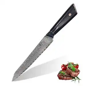 Wakoli Feza Damastmesser 20 cm – Profi Fleischmesser aus Damaststahl