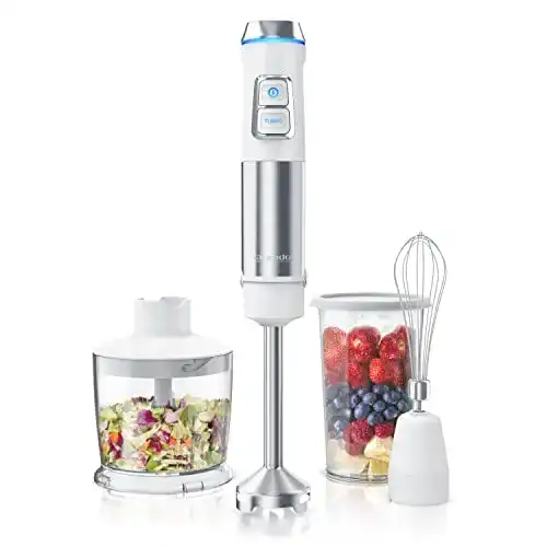 Zerkleinerer Arendo, Stabmixer Edelstahl 1200 Watt Set, Pürierstab