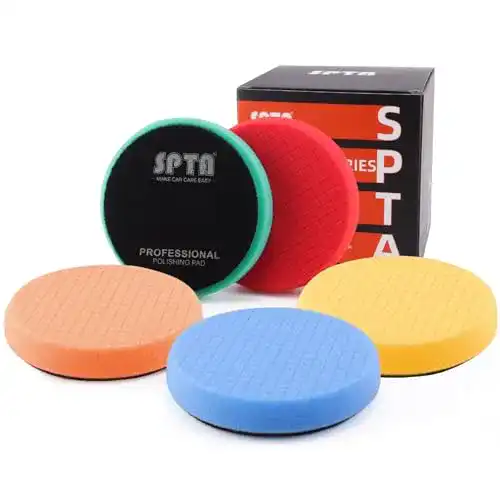 SPTA Polierschwamm Set 5-teilig 150mm für effektive Autopflege