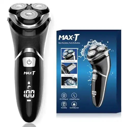 USB-Rasierer Max-T 3D ProSkin LED für Herren Elektrisch, Nass und Trocken