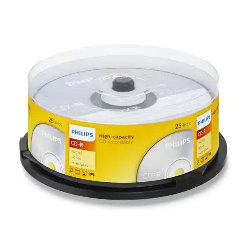 CD-R Rohlinge von Philips, 800 MB, 90 Minuten, Multi Speed