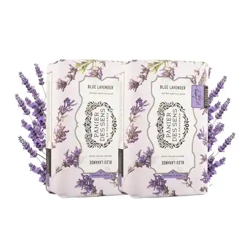 Französische Seife Panier des Sens Lavendelblau 2x200g