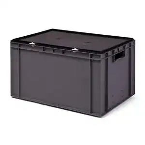 Transportbox Topstore Stapelbox grau mit Deckel 600x400x320 mm