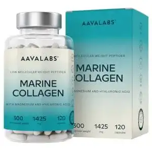 Aavalabs Hochdosierte Marine Collagen Kapseln mit Vitamin C und Magnesium