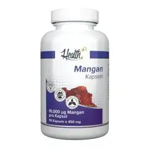 Mangan Zec+ Health+ – 90 Kapseln mit 10 mg Gluconat pro Kapsel