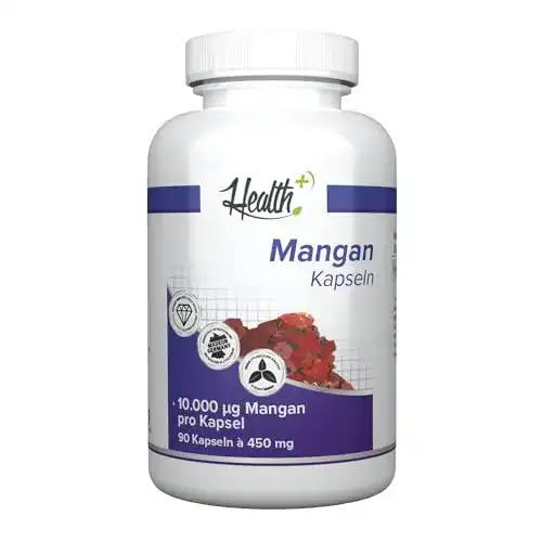 Mangan Zec+ Health+ – 90 Kapseln mit 10 mg Gluconat pro Kapsel